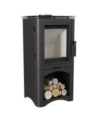 Obrázok pre Krbové kachle KOZA K5 oceľová na podstavci s výklenkom na drevo