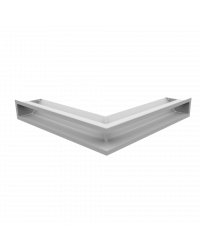 Obrázok pre Rohová mriežka LUFT 560x560x90 stredová biela 45S