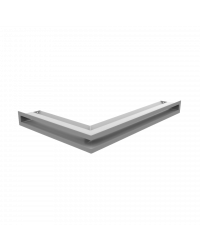 Obrázok pre Rohová mriežka LUFT 400x600x60 pravá biela 45S