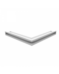 Obrázok pre Rohová mriežka LUFT 560x560x60 stredová biela 45S SF - plytká