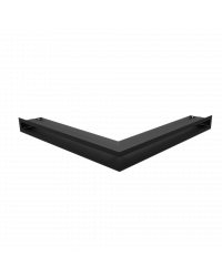 Obrázok pre Rohová mriežka LUFT 560x560x60 stredová čierna 45S SF - plytká