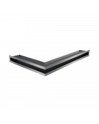 Rohová mriežka LUFT 400x600x60 pravá nerezová 45S SF - plytká Obrázok pre Rohová mriežka LUFT 400x600x60 pravá nerezová 45S SF - plytká