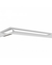 Obrázok pre Rohová mriežka LUFT 400x800x90 pravá biela 45S