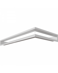 Obrázok pre Rohová mriežka LUFT 800x400x90 ľavá biela 45S