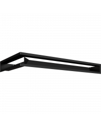 Obrázok pre Rohová mriežka LUFT 400x800x90 pravá čierna 45S