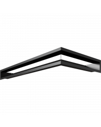 Obrázok pre Rohová mriežka LUFT 800x400x90 ľavá čierna 45S