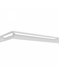 Obrázok pre Rohová mriežka LUFT 400x800x90 pravá biela 45S SF - plytká