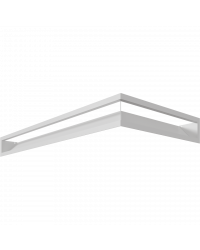 Obrázok pre Rohová mriežka LUFT 800x400x90 ľavá biela 45S SF - plytká