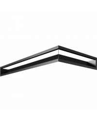Obrázok pre Rohová mriežka LUFT 800x400x90 ľavá čierna 45S SF - plytká