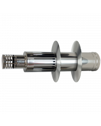 Obrázok pre Ukončenie vývodu spalín - horizontálne Ø100/150mm, 0,75m