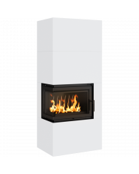 Obrázok pre Modulárny krb SIMPLE 8 BOX biely ľavé presklenie