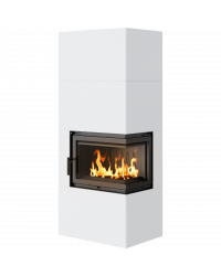 Obrázok pre Modulárny krb SIMPLE 8 BOX biely pravé presklenie