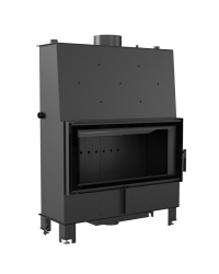 Obrázok pre Teplovodná krbová vložka LUCY 20 s dochladzovacou špirálou s čiernym ohniskom