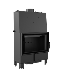 Obrázok pre Teplovodná krbová vložka LUCY 16 s dochladzovacou špirálou s čiernym ohniskom 