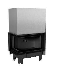 Obrázok pre Krbová vložka MBM 10 kW BS ľavé presklenie s výsuvným otváraním dvierok a ohýbaným sklom s čiernym ohniskom