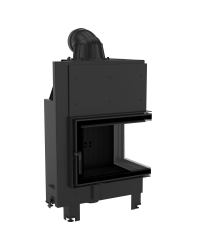 Obrázok pre Krbová vložka MBZ 13 BS pravé presklenie s ohýbaným sklom s čiernym ohniskom