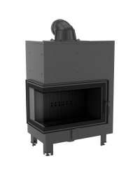 Obrázok pre Krbová vložka MBO 15 BS ľavé presklenie s ohýbaným sklom s čiernym ohniskom