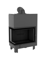 Obrázok pre Krbová vložka MBA 17 BS ľavé presklenie s ohýbaným sklom s čiernym ohniskom