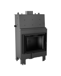 Obrázok pre Teplovodná krbová vložka MBM 10 s dochladzovacou špirálou s čiernym ohniskom