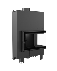 Obrázok pre Teplovodná krbová vložka MBM 10 BS pravé presklenie s dochladzovacou špirálou s čiernym ohniskom