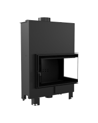 Obrázok pre Teplovodná krbová vložka MBO 15 BS pravé presklenie s dochladzovacou špirálou s čiernym ohniskom 