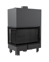 Obrázok pre Teplovodná krbová vložka MBO 15 BS ľavé presklenie s dochladzovacou špirálou s čiernym ohniskom