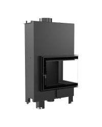 Obrázok pre Teplovodná krbová vložka MBZ 13 BS pravé presklenie s dochladzovacou špirálou s čiernym ohniskom