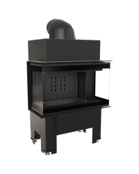 Obrázok pre Krbová vložka NBC 7 trojstranné presklenie s čiernym ohniskom s bočným otváraním