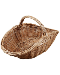 Obrázok pre Prútený kôš na drevo oválny svetlý  