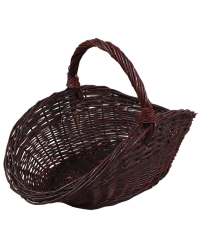 Prútený kôš na drevo oválny tmavý Obrázok pre Prútený kôš na drevo oválny tmavý