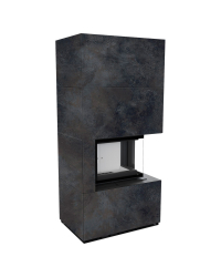 Modulárny krb FLOKI pravý - povrchová úprava - OSSIDO NERO Obrázok pre Modulárny krb FLOKI pravý - povrchová úprava - OSSIDO NERO