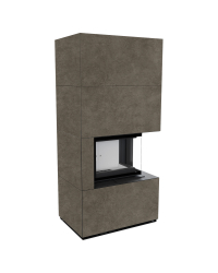 Modulárny krb FLOKI pravý - povrchová úprava - FOKOS PIOMBO Obrázok pre Modulárny krb FLOKI pravý - povrchová úprava - FOKOS PIOMBO