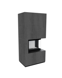 Obrázok pre Modulárny krb FLOKI pravý - povrchová úprava - NATURALI PIETRA DI SAVOIA ANTRANCITE BOCCIARDATA