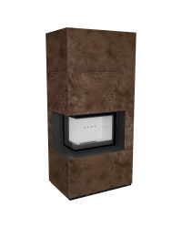 Modulárny krb FLOKI ľavý - povrchová úprava - OXIDE MORO Obrázok pre Modulárny krb FLOKI ľavý - povrchová úprava - OXIDE MORO
