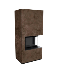 Modulárny krb FLOKI pravý - povrchová úprava - OXIDE MORO čierne ohnisko Obrázok pre Modulárny krb FLOKI pravý - povrchová úprava - OXIDE MORO čierne ohnisko