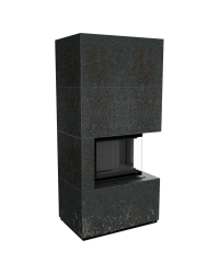 Modulárny krb FLOKI pravý - povrchová úprava - OXIDE NERO čierne ohnisko Obrázok pre Modulárny krb FLOKI pravý - povrchová úprava - OXIDE NERO čierne ohnisko