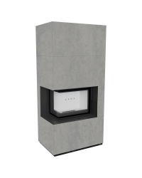 Modulárny krb FLOKI ľavý - povrchová úprava - CEMENTO GRIGIO BOCCIARDATA Obrázok pre Modulárny krb FLOKI ľavý - povrchová úprava - CEMENTO GRIGIO BOCCIARDATA