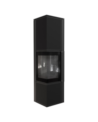 Krbové kachle TORA L 8 povrchová úprava - NERO s čiernym ohniskom Obrázok pre Krbové kachle TORA L 8 povrchová úprava - NERO s čiernym ohniskom