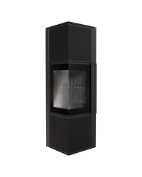 Obrázok pre Krbové kachle TORA M 8 povrchová úprava - NERO s čiernym ohniskom