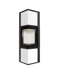 Obrázok pre Krbové kachle TORA M 8 s bielymi sklenenými panelmi  