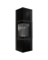 Obrázok pre Krbové kachle TORA M 8 s čiernymi sklenenými panelmi a čiernym ohniskom