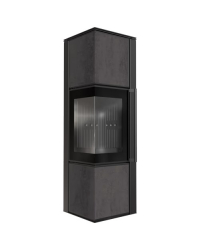 Obrázok pre Krbové kachle TORA M 8 povrchová úprava - NATURALI PIETRA DI SAVOIA ANTRANCITE BOCCIARDATA s čiernym ohniskom