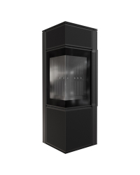 Obrázok pre Krbové kachle TORA S 8 povrchová úprava - NERO s čiernym ohniskom