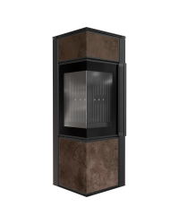 Obrázok pre Krbové kachle TORA S 8 povrchová úprava - OXIDE MORO s čiernym ohniskom