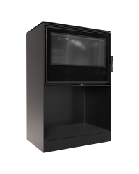 Krbové kachle KARI 80 s podstavcom na drevo s čiernym ohniskom Obrázok pre Krbové kachle KARI 80 s podstavcom na drevo s čiernym ohniskom