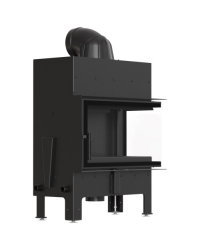 Obrázok pre Krbová vložka FLOKI M pravé presklenie s čiernym ohniskom 