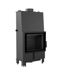 Obrázok pre Teplovodná krbová vložka LUCY 12 s dochladzovacou špirálou s dvojitým presklením a s čiernym ohniskom