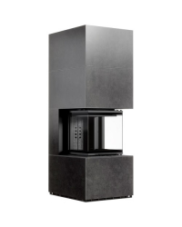 Obrázok pre Modulárny krb NBC 8 vysoký - povrchová úprava - FOKOS GRAFITE s čiernym ohniskom