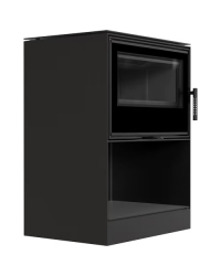 Krbové kachle KARI 70 s podstavcom na drevo s čiernym ohniskom Obrázok pre Krbové kachle KARI 70 s podstavcom na drevo s čiernym ohniskom