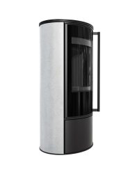 Krbové kachle ERIK s akumulačnou keramikou - WHITE NATURAL s čiernym ohniskom Obrázok pre Krbové kachle ERIK s akumulačnou keramikou - WHITE NATURAL s čiernym ohniskom